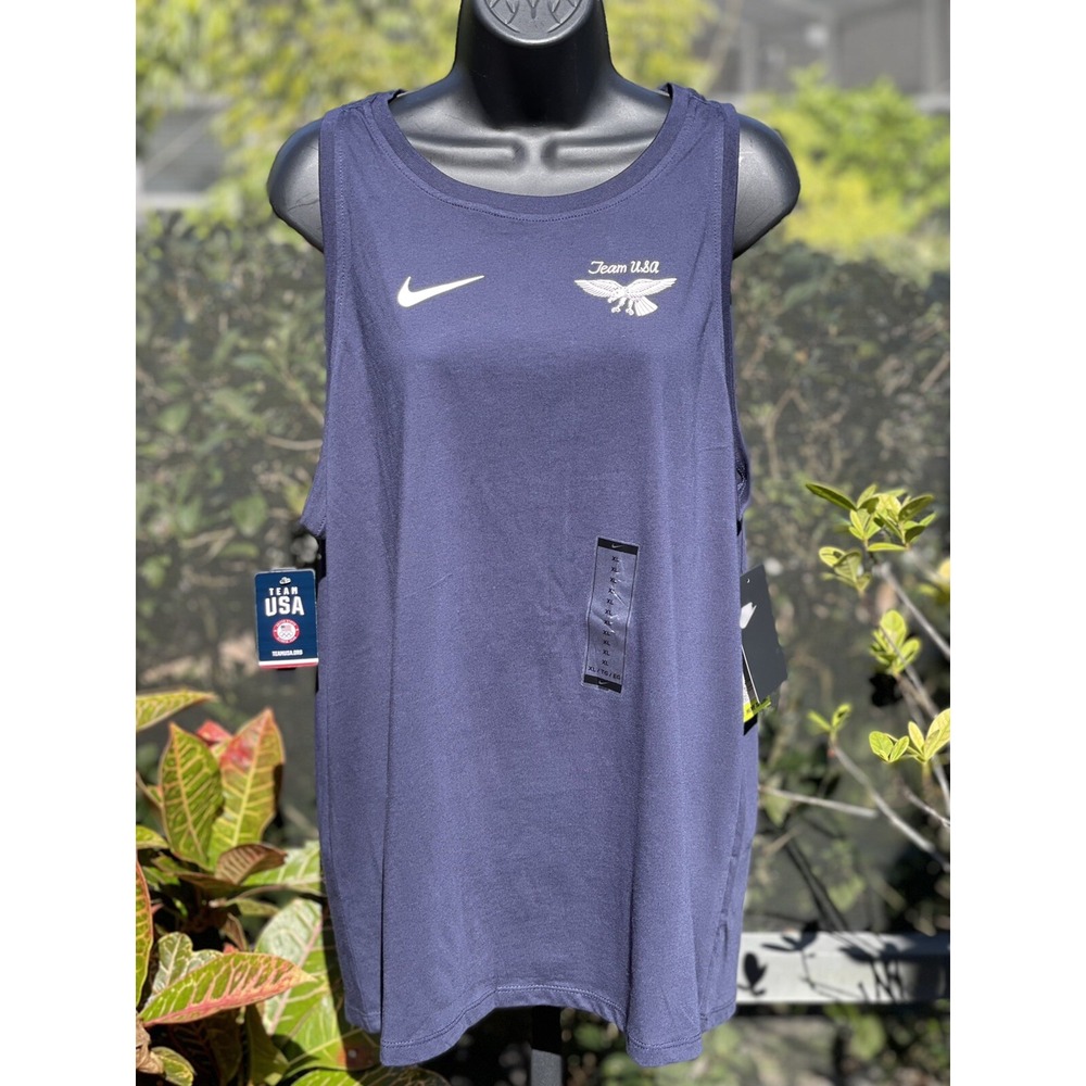 Nike Team USA Eagle Dri‑FIT Tank Blue XL CN4485‑461 NWT